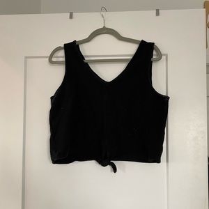 Madewell cropped tie front tank size XL